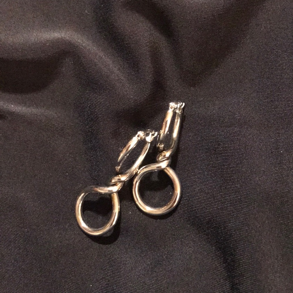Sliver colored earrings